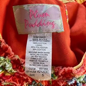 Plum Pudding Girls Dress Size 5 Bright Floral
